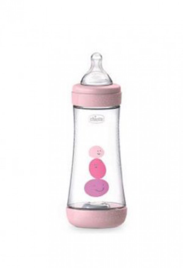 Chicco Biberão Perfect5_ Rosa_Fast_Silicone - 300ml