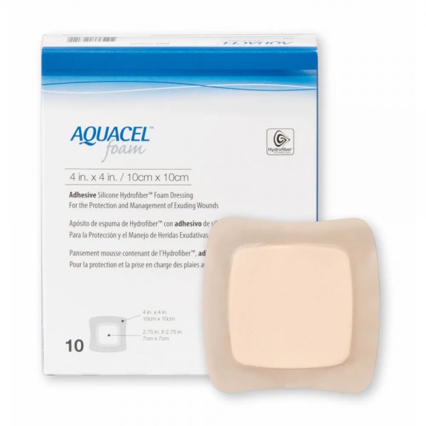 Aquacel Foam Penso Aderente - 10x10cm (x10 unidades)