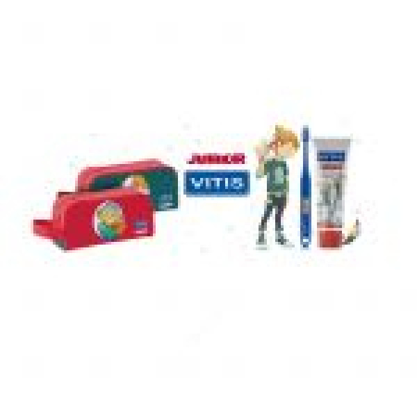 Vitis Júnior Escova de dentes + Gel dentífrico - 75ml + Oferta de Estojo _+6Anos