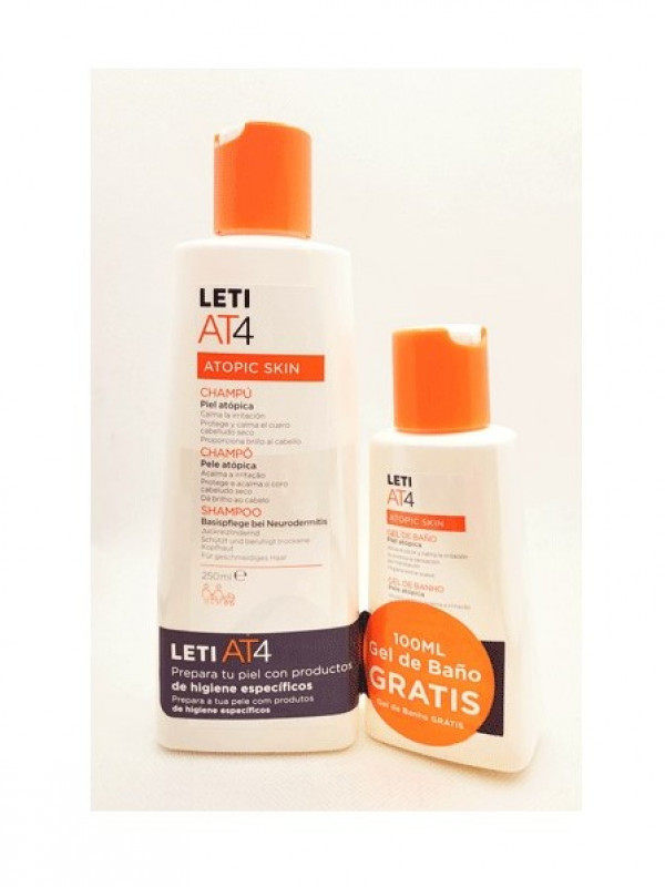 LetiAT4 Champô - 250ml + Oferta Gel Banho - 100ml LetiAT4 Champô - 250ml + Oferta Gel Banho - 100ml