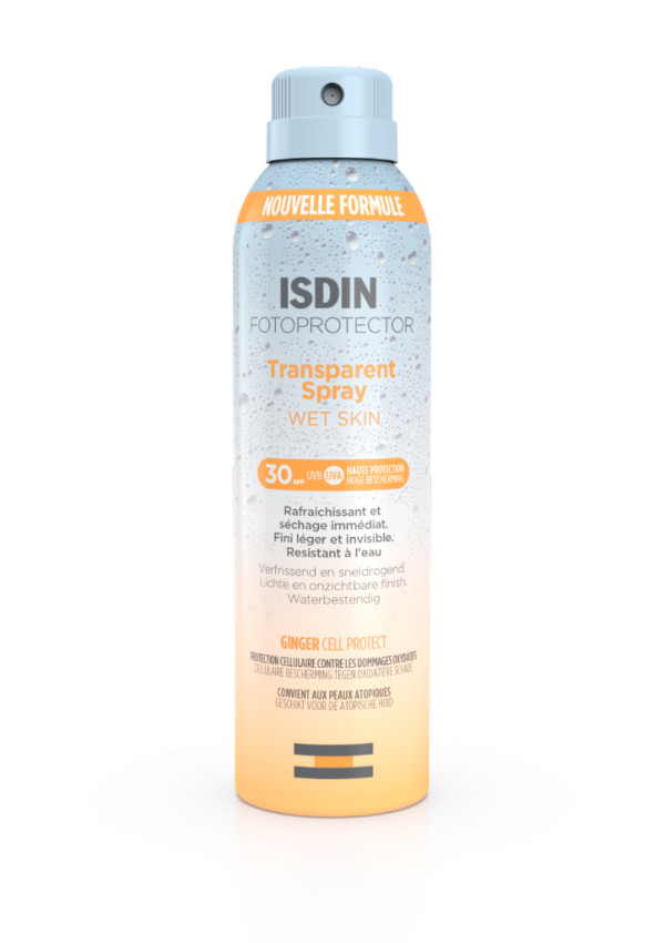 Fotoproteção Isdin Transparente Spray Wet Skin FPS30 - 250ml