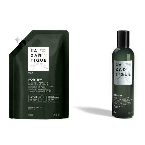 Lazartigue  Fortify Champô - 250ml + Eco-Refill -  500ml