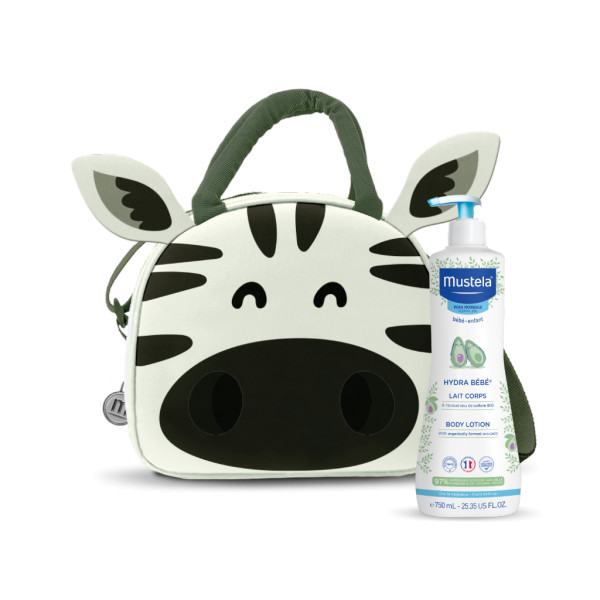 Mustela Bebé Pele normal Leite Hydra Corporal - 750ml (Lancheira Zebra) Mustela Bebé Pele normal Leite Hydra Corporal - 750ml (Lancheira Zebra)