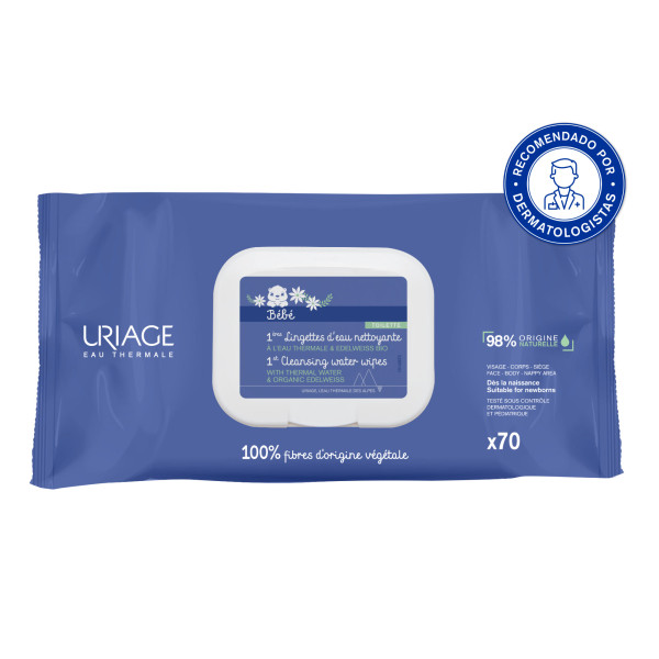 Uriage Bebé 1º Toalhete Limpeza  (x70 unidades)