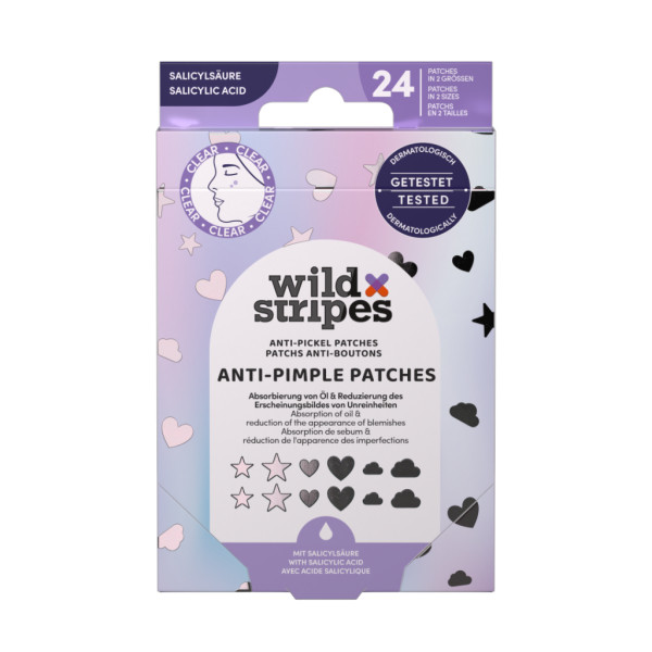 Wild Stripes Pimple Patches Holo Clear (x24 unidades)