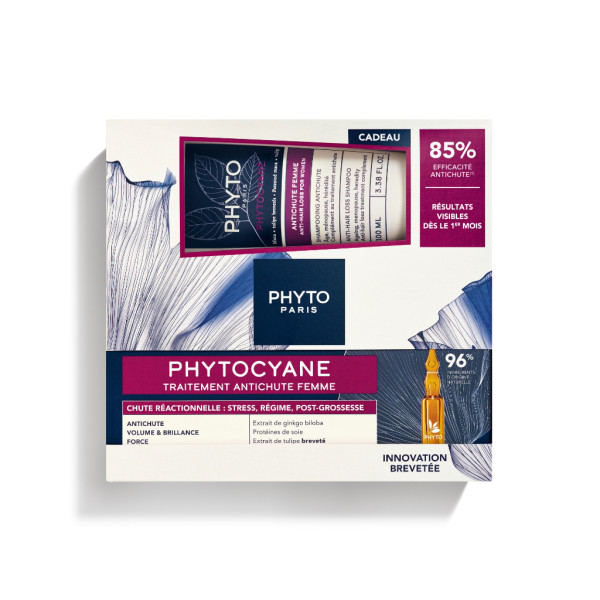 Phytocyane Mulher Antiqueda Reacional - 5ml (x12 unidades) + Champô -100ml