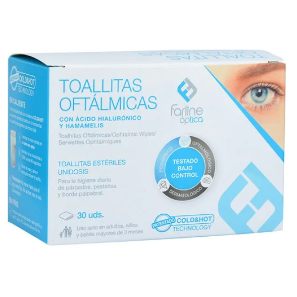 Farline Optica Toalhitas Oftalmicas Esterilizadas (x30 unidades)