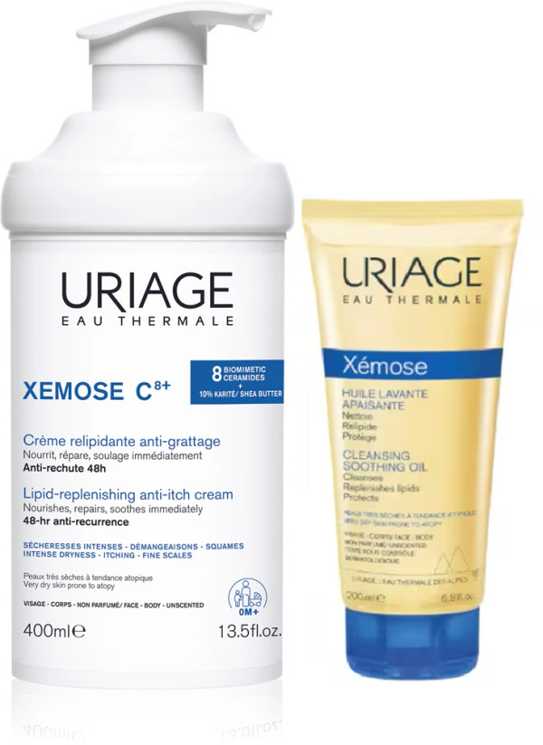 Uriage Xemose C8 Creme Relipidante - 400ml + Oferta Uriage Xemose C8 Óleo Lavante - 200ml Uriage Xemose C8 Creme Relipidante - 400ml + Oferta Uriage Xemose C8 Óleo Lavante - 200ml