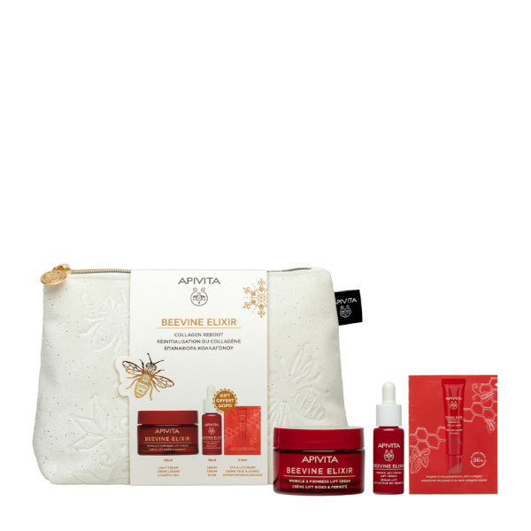 Apivita Beevine Elixir Creme Ligeiro - 50ml + Sérum Beevine Elixir - 10ml + Creme olhos e lábios - 1.5ml Apivita Beevine Elixir Creme Ligeiro - 50ml + Sérum Beevine Elixir - 10ml + Creme olhos e lábios - 1.5ml