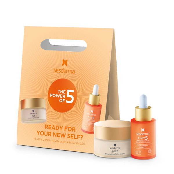 The Power Of 5 Luminosidade - Sesderma C-Vit 5 Serum - 30ml + Sesderma C-Vit Creme- 50ml