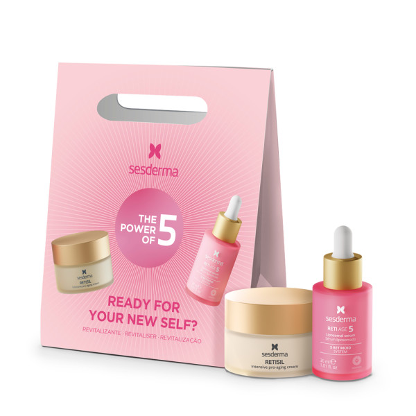 The Power Of 5 Antienvelhecimento - Sesderma Reti Age 5 Serum - 30ml + Sesderma Retisil Creme Intensivo - 50ml The Power Of 5 Antienvelhecimento - Sesderma Reti Age 5 Serum - 30ml + Sesderma Retisil Creme Intensivo - 50ml