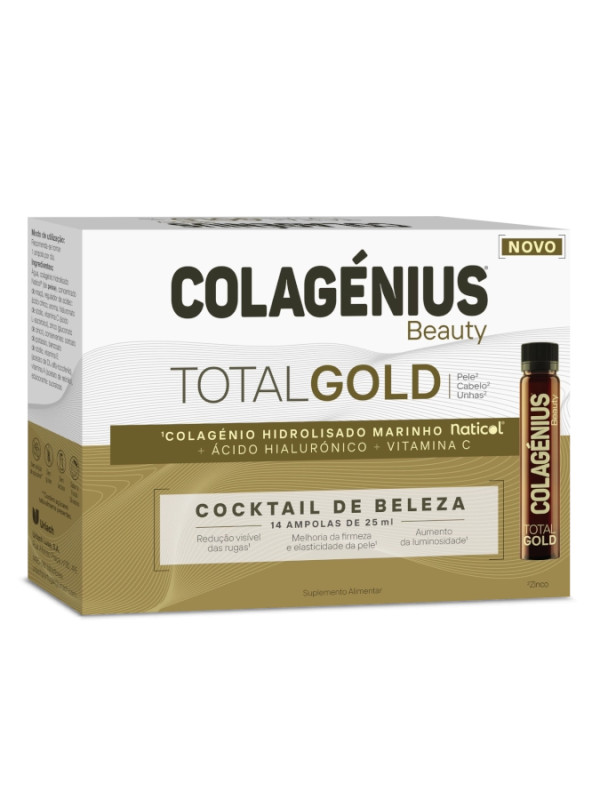 Colagenius Beauty Total Gold - 25ml (x14 ampolas) Colagenius Beauty Total Gold - 25ml (x14 ampolas)