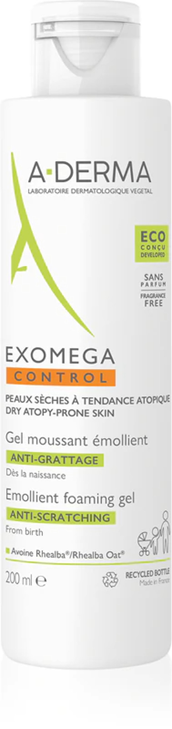 A-Derma Exomega Control Gel Moussant de Lavagem - 200ml A-Derma Exomega Control Gel Moussant de Lavagem - 200ml
