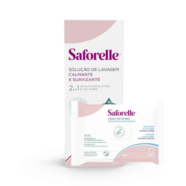 Saforelle Solução Lavagem - 250ml + Toalhitas Intimas (2x10)