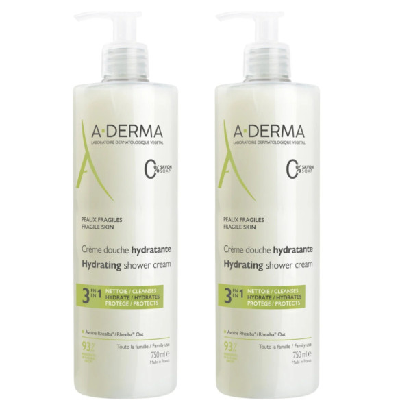 A-Derma Gel Duche Hidratante - 750ml (Pack Duplo)