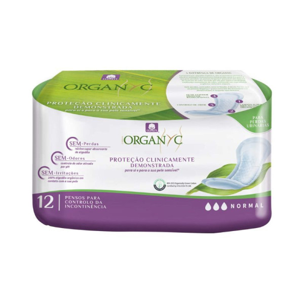 Organyc Penso Normal Controlo da Incontinência (12 unidades)