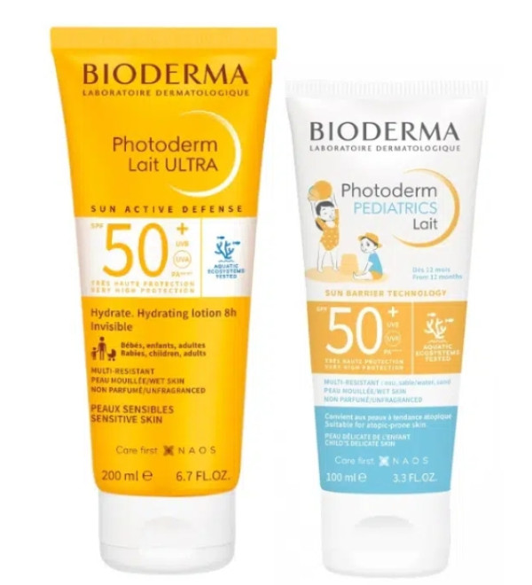 Bioderma Photoderm Leite Ultra SPF50+ - 200ml + Pediatric Leite - 100ml Bioderma Photoderm Leite Ultra SPF50+ - 200ml + Pediatric Leite - 100ml