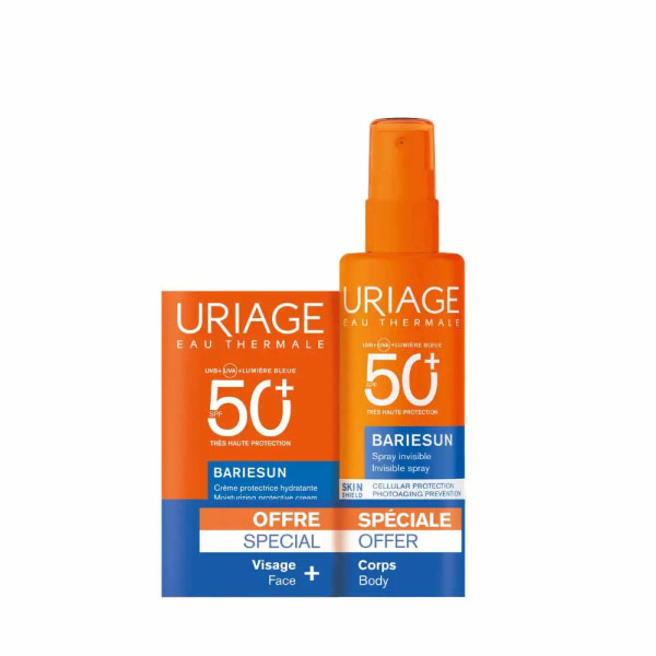 Uriage Bariesun Spray SPF50+ - 200ml + Creme SPF50+ - 50ml Uriage Bariesun Spray SPF50+ - 200ml + Creme SPF50+ - 50ml