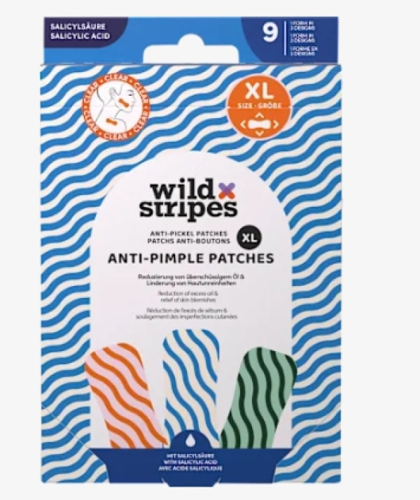 Wild Stripes Antipimple Patch XL Clear (x9 unidades) Wild Stripes Antipimple Patch XL Clear (x9 unidades)