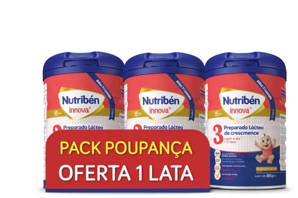 Nutriben Innova 3 Leite Crescimento - 800G (Pack Triplo)