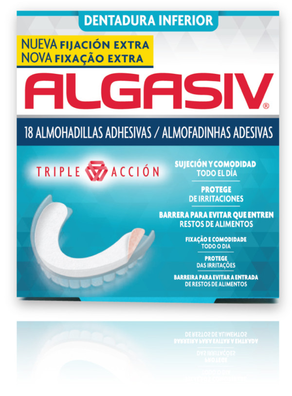 Algasiv Almofadas Adesivas Dentárias Inferiores (x18 unidades)