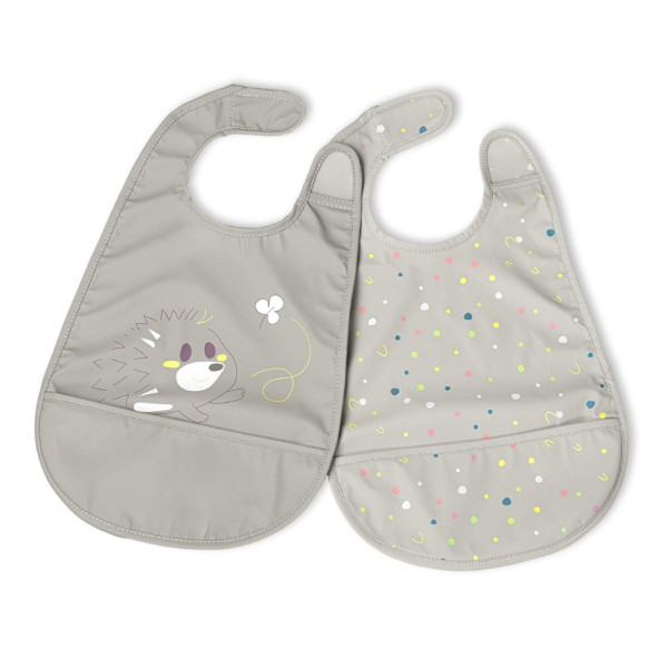 Chicco  Babete Tecido Cinza 6M+ (x2 unidades) (ref. 16301350000)