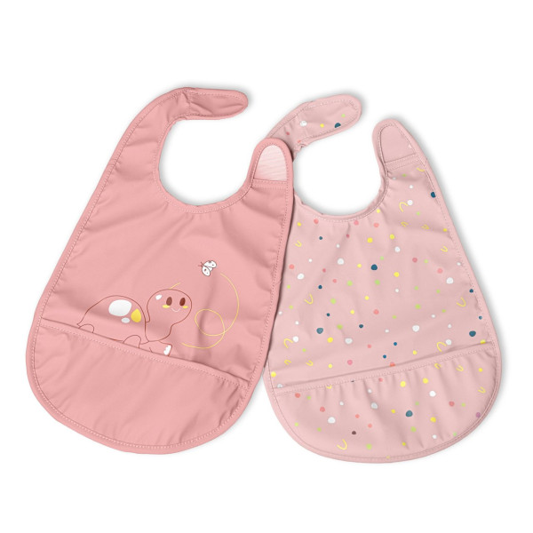 Chicco  Babete Tecido Rosa 6M+ (x2 unidades) (ref. 16301150000)