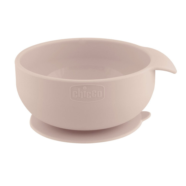 Chicco  Tigela Silicone com Ventosa Rosa 6M+ (ref. 10221160000)