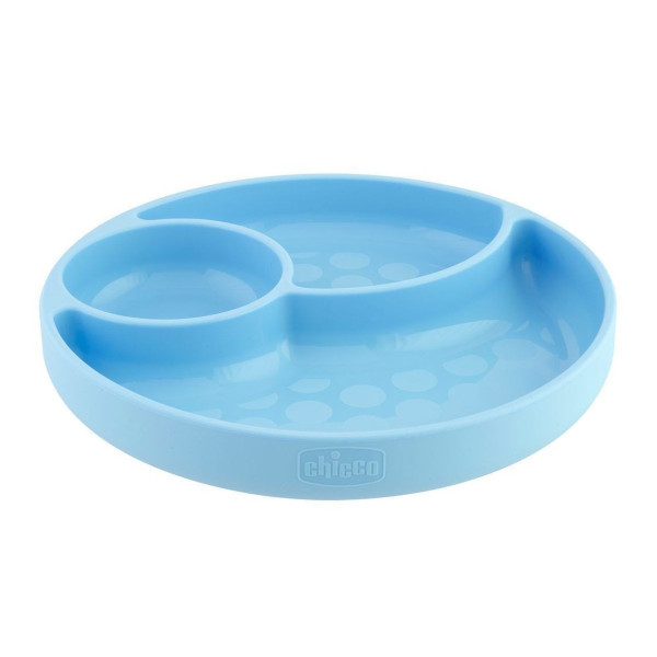 Chicco Prato em Silicone com Divisórias Azul 12M+