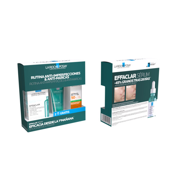 La Roche Posay Effaclar Sérum ultra concentrado 30ml + Effaclar gel purificante 50ml + Uvmune oil control 50+ 15ml