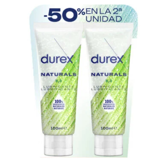 Durex Naturals Natural Gel Lubrificante 100ml (Pack Duplo)