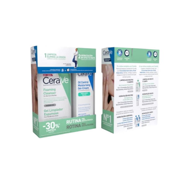 Cerave Gel Espuma Limpeza 236ml + Gel-Creme Oil Control 52ml