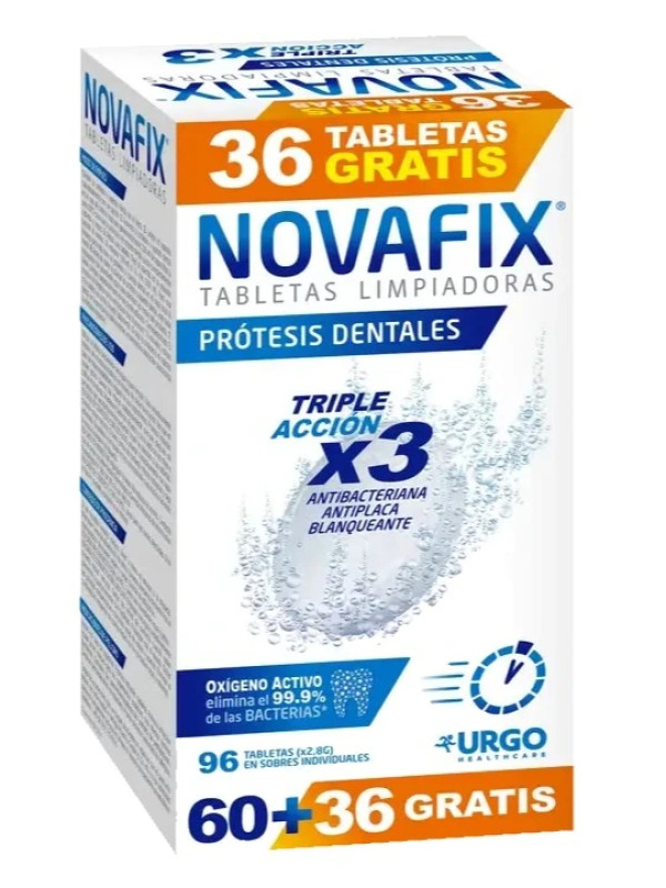 Novafix Pastilhas Limpeza Efeito Protetor Dentes (x60 unidades) + Oferta 36 unidades Novafix Pastilhas Limpeza Efeito Protetor Dentes (x60 unidades) + Oferta 36 unidades