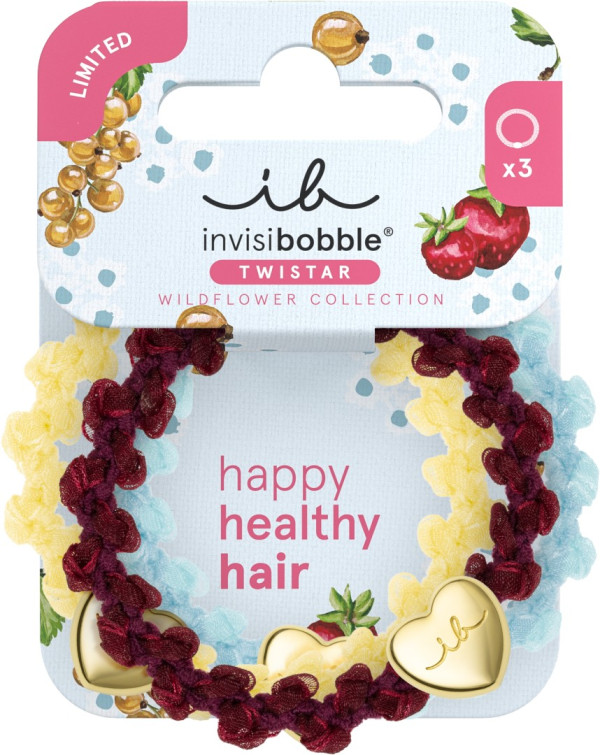 Invisibobble Twistar Wildflower Cherry (x3 unidades) Invisibobble Twistar Wildflower Cherry (x3 unidades)