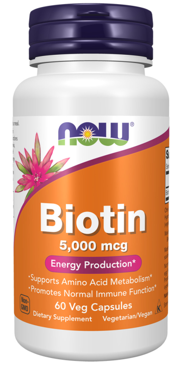 Now Biotin 5000 mcg (x60 cápsulas) Now Biotin 5000 mcg (x60 cápsulas)