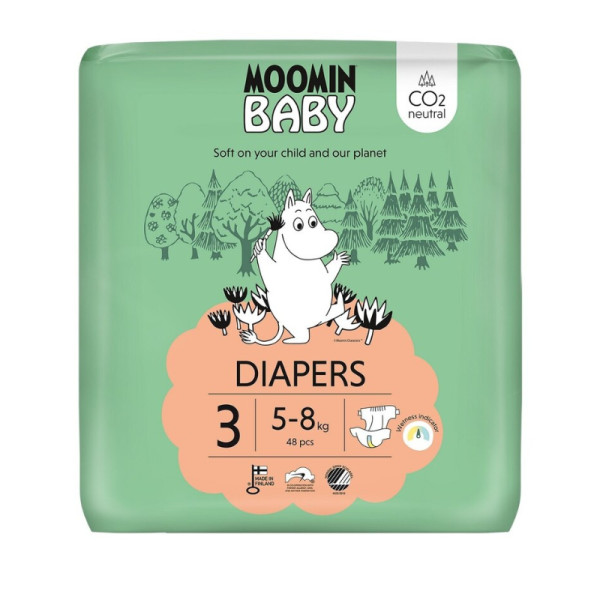 Moomin Baby Fralda _Tam. 3_ 5-8Kg (48 unidades)