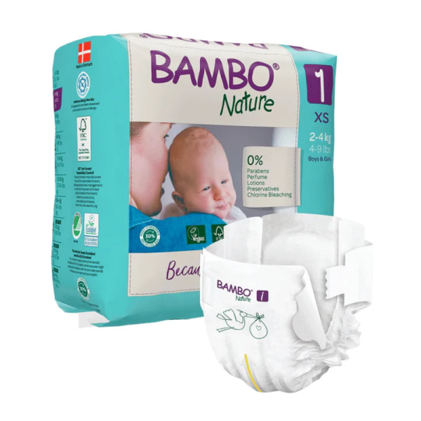 Bambo Nature Fraldas T1 Xs (2-4Kg) x22 Bambo Nature Fraldas T1 Xs (2-4Kg) x22
