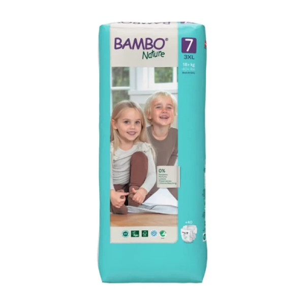Bambo Nature Fralda _Tam. 7_3XL_ 18Kg+ (40 unidades) Bambo Nature Fralda _Tam. 7_3XL_ 18Kg+ (40 unidades)