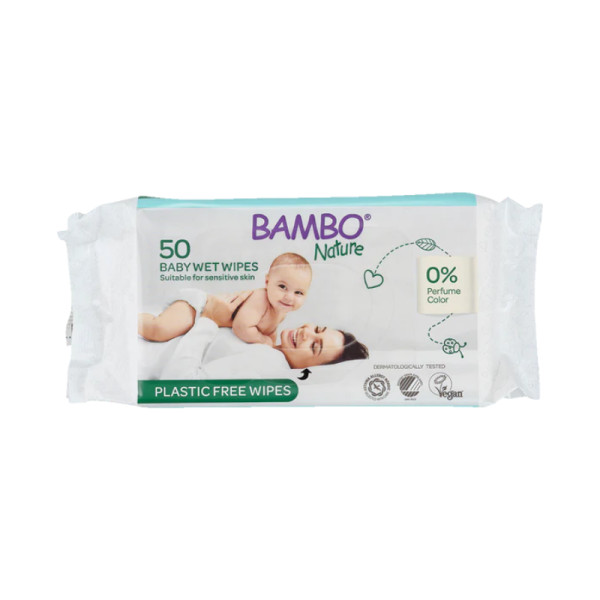 Bambo Nature Toalhitas Plastic Free (50 unidades) Bambo Nature Toalhitas Plastic Free (50 unidades)