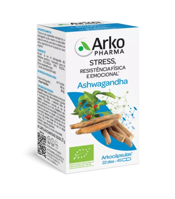 Arkocápsulas Ashwagandha BIO (x45 cápsulas) Arkocápsulas Ashwagandha BIO (x45 cápsulas)
