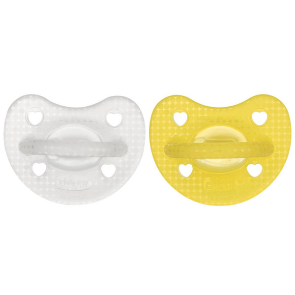 Chicco PhysioForm Luxe Transparente/Amarelo_ 2-6M (2 unidades)