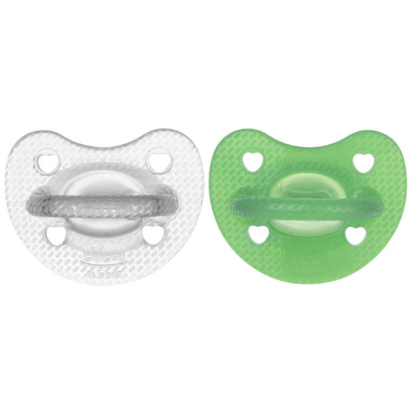 Chicco PhysioForm Luxe Transparente/Verde_ 6-16M (2 unidades) Chicco PhysioForm Luxe Transparente/Verde_ 6-16M (2 unidades)