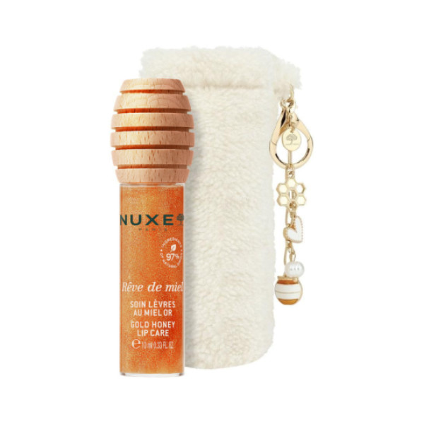 Nuxe Kiss Crush Rêve Miel Gold Lipbalm + Case Edição Limitada