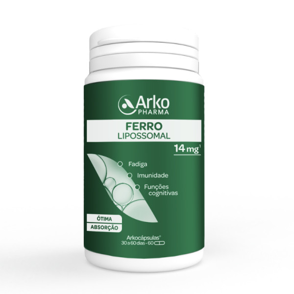 Arkocapsulas Ferro Lipossomal ( 60 capsulas) Arkocapsulas Ferro Lipossomal ( 60 capsulas)