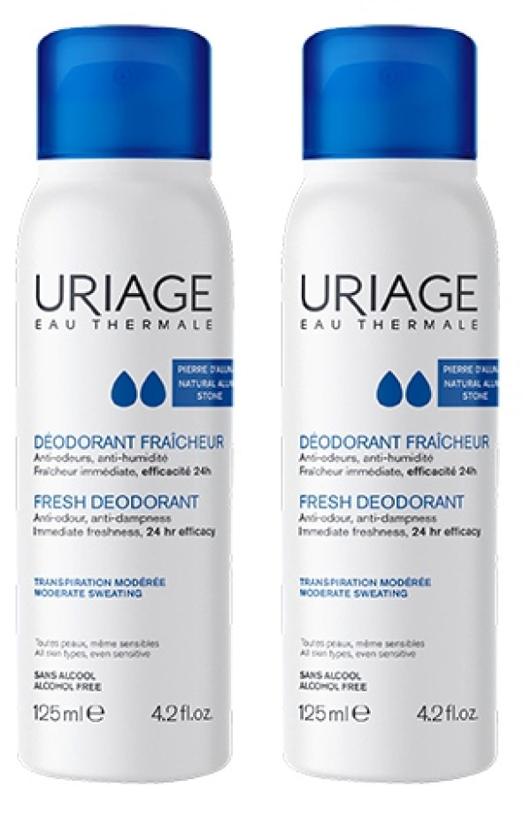 Uriage Desodorizante Refrescante Transpiração Moderada - 125ml (DUO c/ Preço Especial) Uriage Desodorizante Refrescante Transpiração Moderada - 125ml (DUO c/ Preço Especial)