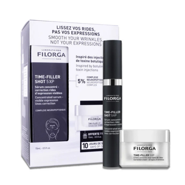 Filorga Time-Filler Shot 5XP Serum - 15ml + Creme - 15ml Filorga Time-Filler Shot 5XP Serum - 15ml + Creme - 15ml