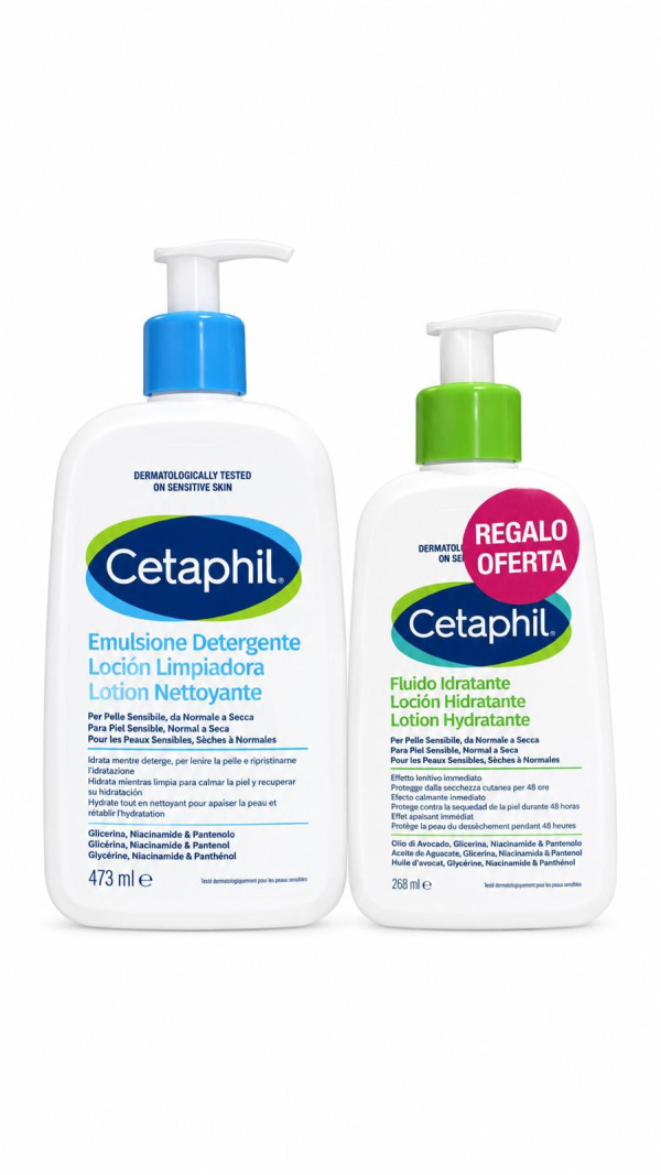 Cetaphil Loção Limpeza - 473ml + Oferta Loção Hidratante - 236ml Cetaphil Loção Limpeza - 473ml + Oferta Loção Hidratante - 236ml