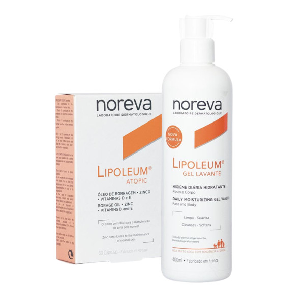 Noreva Lipoleum Atopic (30 capsulas) + Oferta gel lavante 400ml Noreva Lipoleum Atopic (30 capsulas) + Oferta gel lavante 400ml