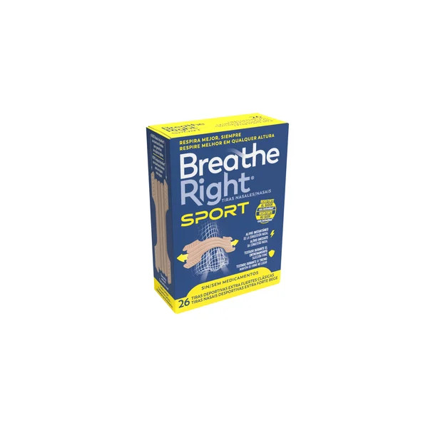 Breathe Right Sport Tiras Nasais Bege Tamanho Único (26 unidades) Breathe Right Sport Tiras Nasais Bege Tamanho Único (26 unidades)