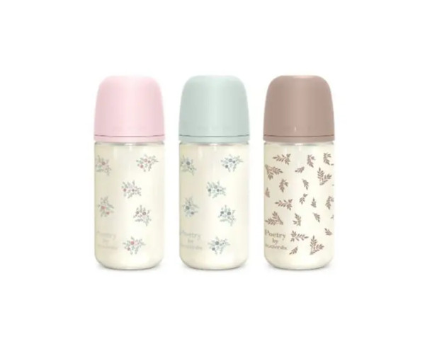 Suavinex Poetry Biberão de Vidro Tetina fisiológica M 240Ml 3M+ Suavinex Poetry Biberão de Vidro Tetina fisiológica M 240Ml 3M+